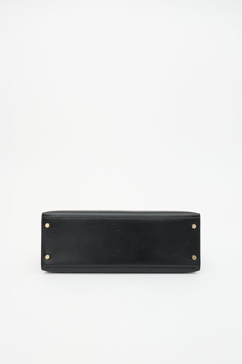 Hermès 2004 Noir H Box Kelly Sellier 32 Bag
