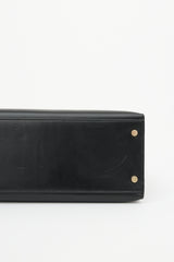 Hermès 2004 Noir H Box Kelly Sellier 32 Bag