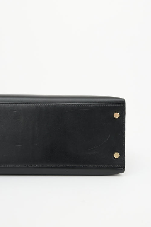 Hermès 2004 Noir H Box Kelly Sellier 32 Bag