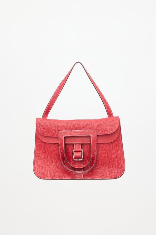 Hermès 2016 Vermillion Taurillon Halzan 31 Bag