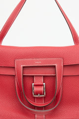 Hermès 2016 Vermillion Taurillon Halzan 31 Bag