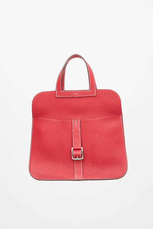 Hermès 2016 Vermillion Taurillon Halzan 31 Bag