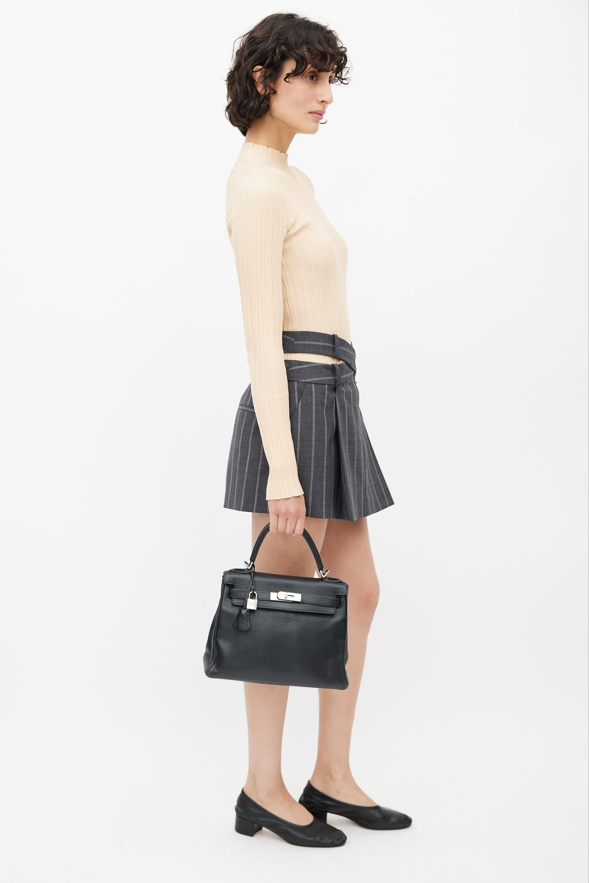 Hermès // 2006 Noir Clémence Kelly Retourne 28 Bag – VSP Consignment