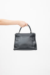  Hermès 2006 Noir Kelly Retourne 28 Clémence Bag