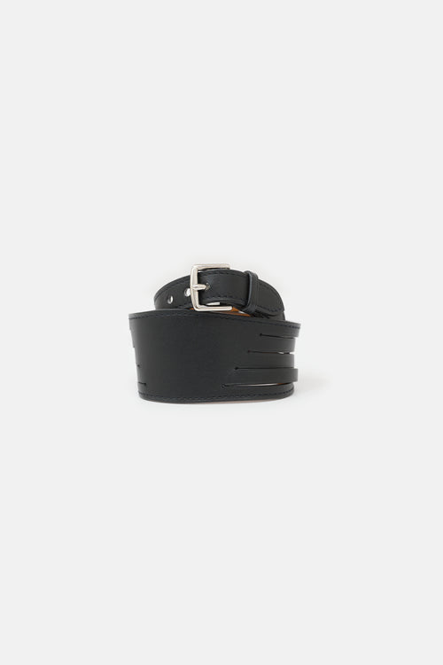 Hermès 2007 Swift Leather Braided Buckle Bracelet