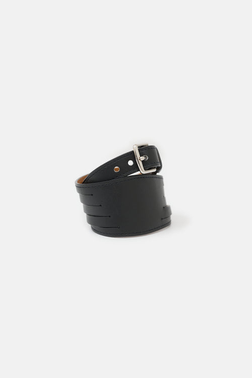 Hermès 2007 Swift Leather Braided Buckle Bracelet