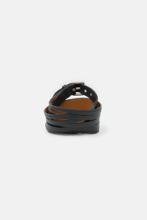 Hermès 2007 Swift Leather Braided Buckle Bracelet