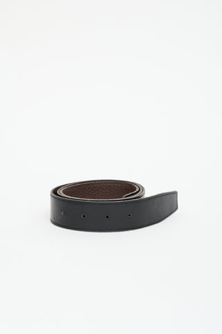 Hermès 2007 Togo Leather Reversible Belt Strap