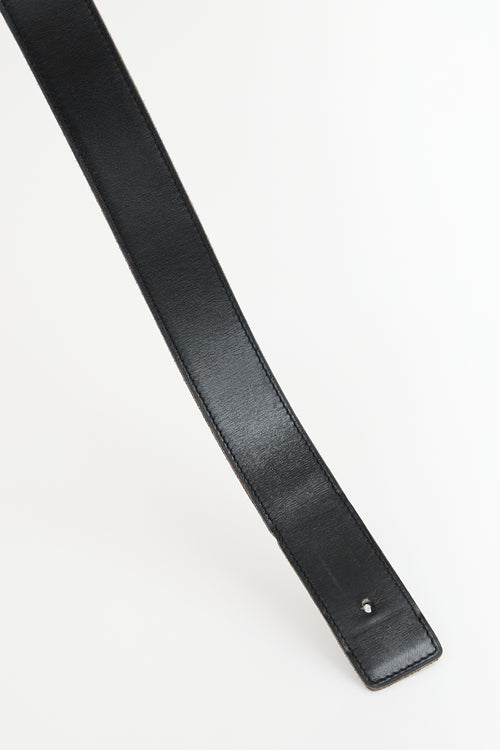 Hermès 2007 Togo Leather Reversible Belt Strap