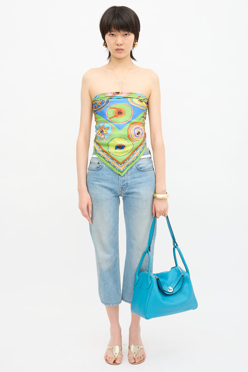 Hermès 2007 Turquiose Swift Lindy 30 Bag