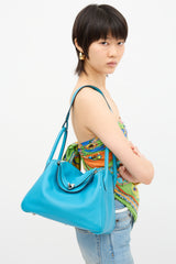 Hermès 2007 Turquiose Swift Lindy 30 Bag