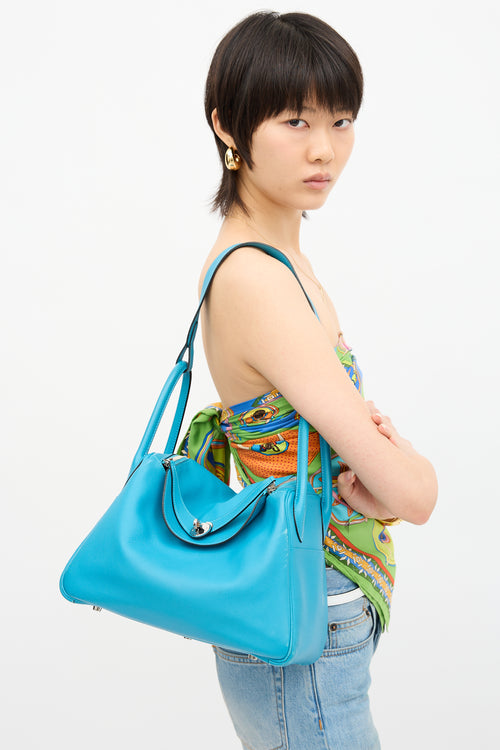 Hermès 2007 Turquiose Swift Lindy 30 Bag