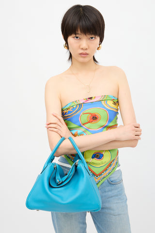 Hermès 2007 Turquiose Swift Lindy 30 Bag