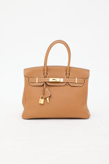 Hermès 2007 Gold Clemence Birkin 30 Bag