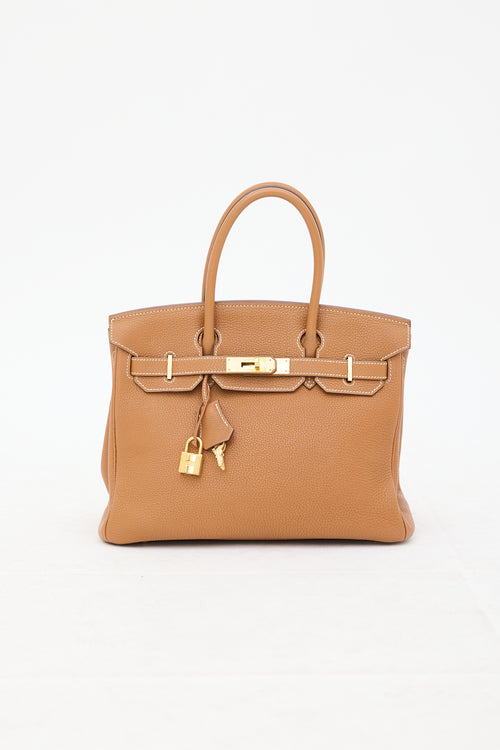 Hermès 2007 Gold Clemence Birkin 30 Bag