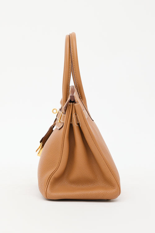 Hermès 2007 Gold Clemence Birkin 30 Bag