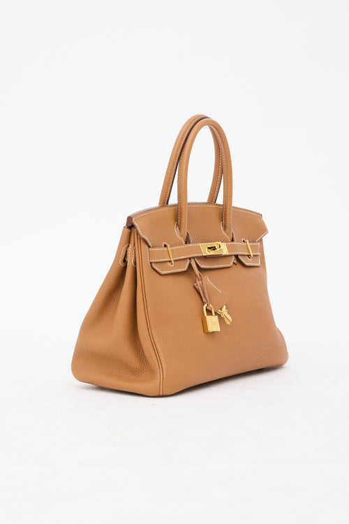 Hermès 2007 Gold Clemence Birkin 30 Bag