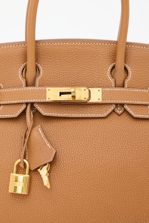 Hermès 2007 Gold Clemence Birkin 30 Bag