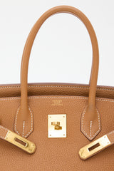 Hermès 2007 Gold Clemence Birkin 30 Bag