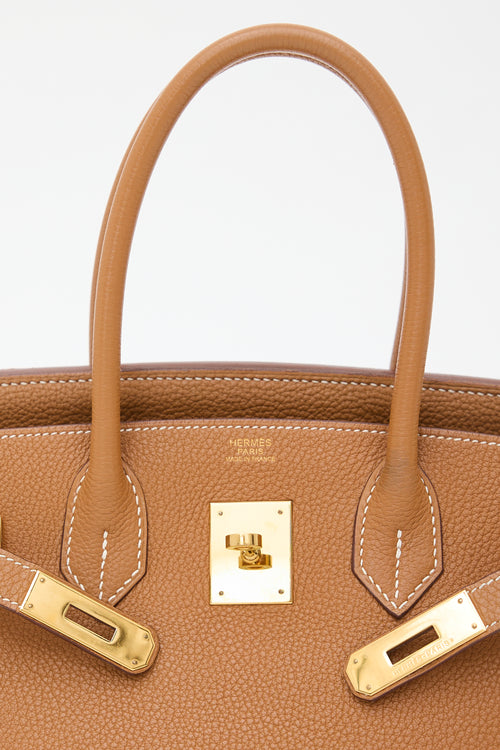 Hermès 2007 Gold Clemence Birkin 30 Bag