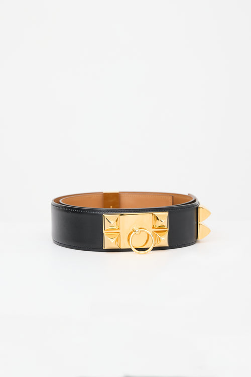 Hermès 2007 Noir Box Collier De Chien 50 Belt