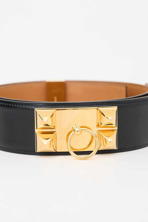 Hermès 2007 Noir Box Collier De Chien 50 Belt