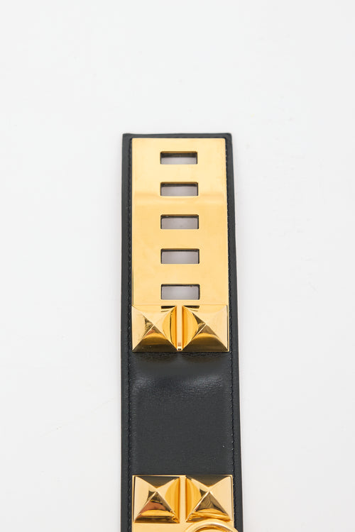 Hermès 2007 Noir Box Collier De Chien 50 Belt
