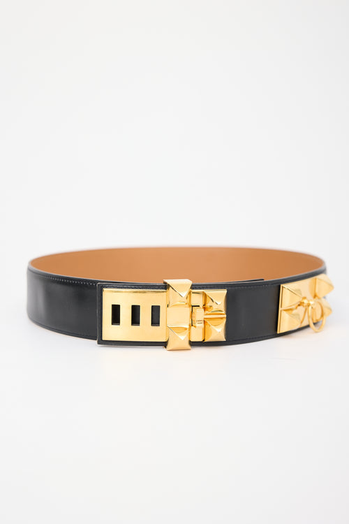 Hermès 2007 Noir Box Collier De Chien 50 Belt