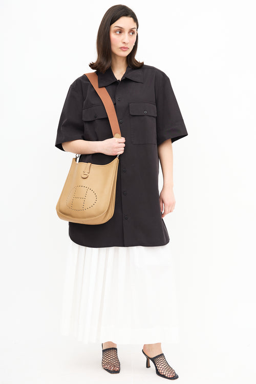 Hermès 2008 Chai Clemence Evelyne III PM Bag