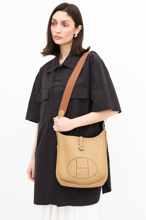 Hermès 2008 Chai Clemence Evelyne III PM Bag