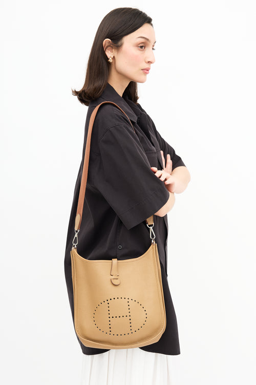 Hermès 2008 Chai Clemence Evelyne III PM Bag