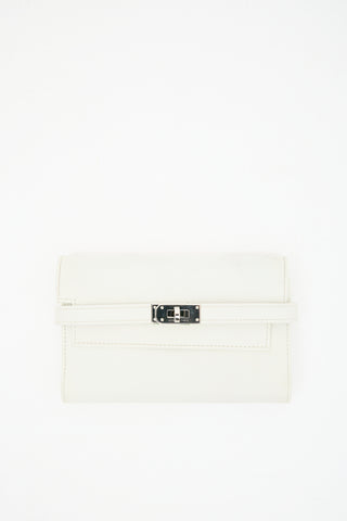 Hermès 2008 Blanc Epsom Kelly Depliant Wallet