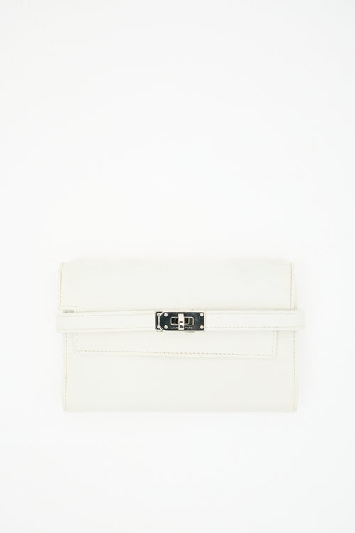 Hermès 2008 Blanc Epsom Kelly Depliant Wallet