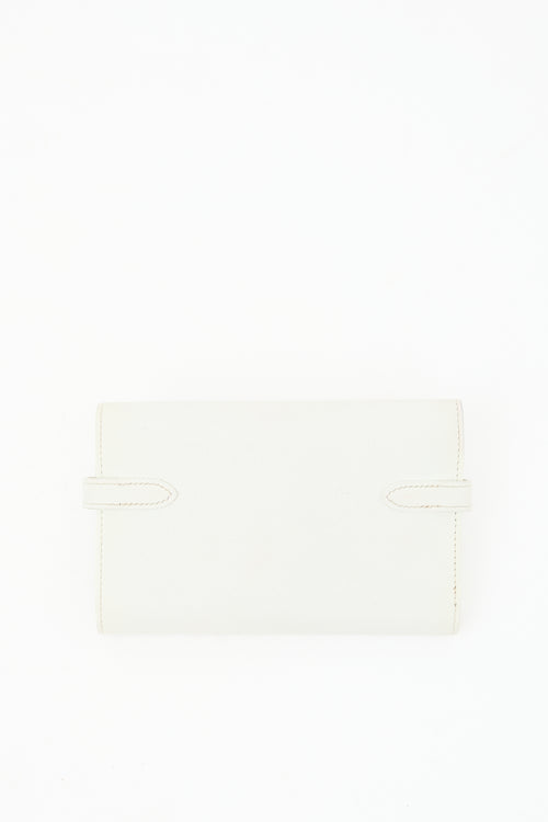 Hermès 2008 Blanc Epsom Kelly Depliant Wallet