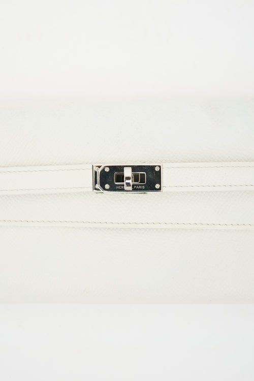 Hermès 2008 Blanc Epsom Kelly Depliant Wallet