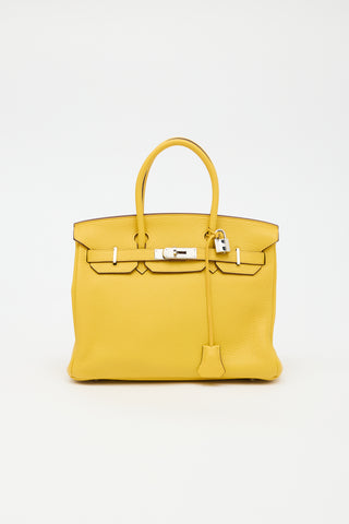 Hermès 2009 Jaune Ambre Clemence Birkin 30 Bag
