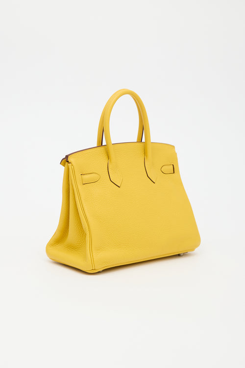 Hermès 2009 Jaune Ambre Clemence Birkin 30 Bag