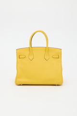 Hermès 2009 Jaune Ambre Clemence Birkin 30 Bag