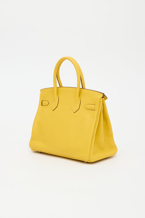 Hermès 2009 Jaune Ambre Clemence Birkin 30 Bag