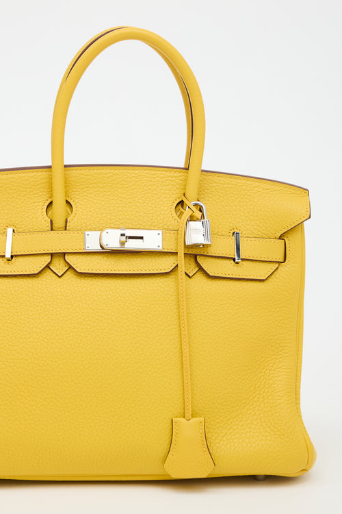Hermès 2009 Jaune Ambre Clemence Birkin 30 Bag