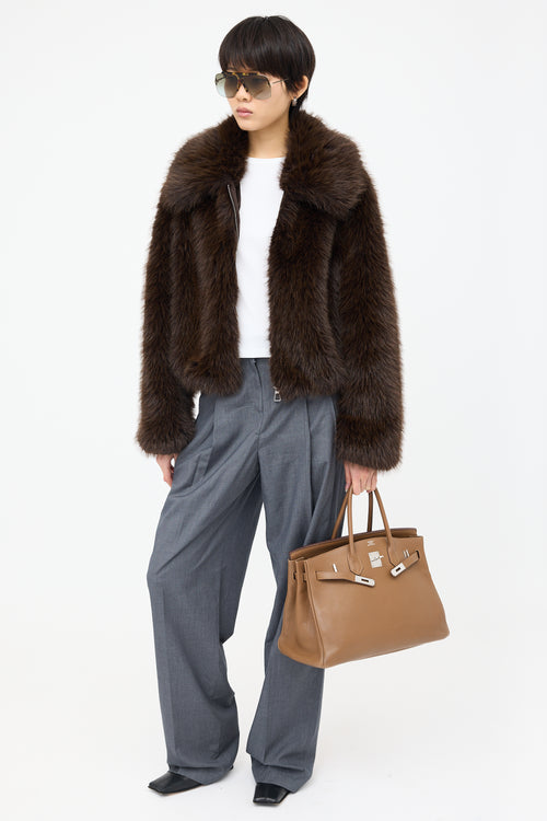 Hermès 2009 Alezan Clemence Birkin 35 Bag