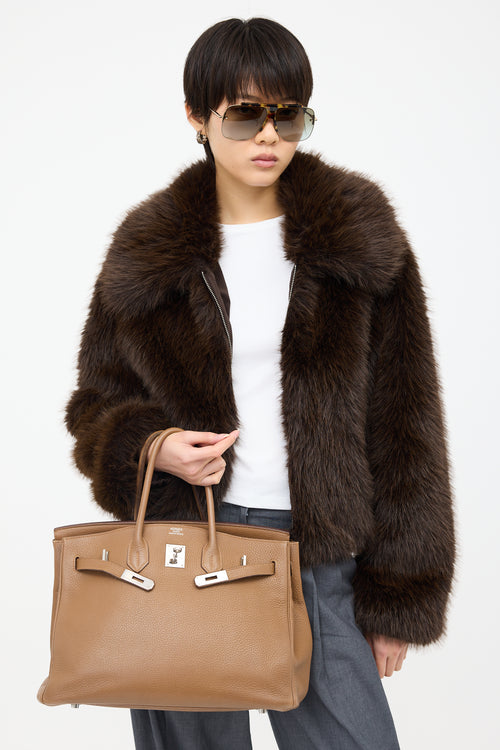 Hermès 2009 Alezan Clemence Birkin 35 Bag