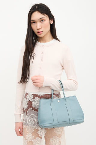Hermès 2009 Blue Ciel Negonda Garden Party 36 Bag
