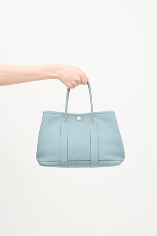 Hermès 2009 Blue Ciel Negonda Garden Party 36 Bag