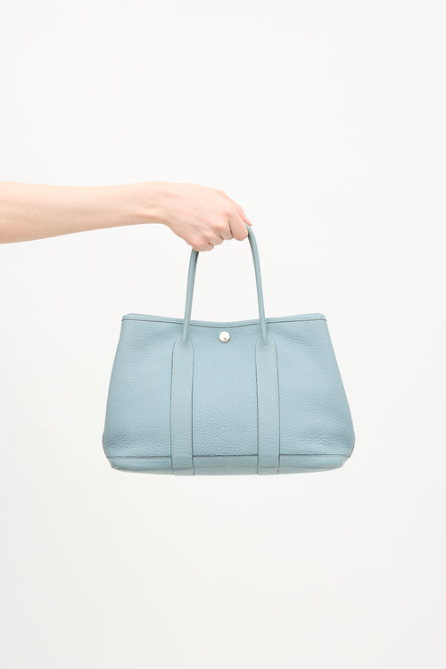 Hermès 2009 Blue Ciel Negonda Garden Party 36 Bag