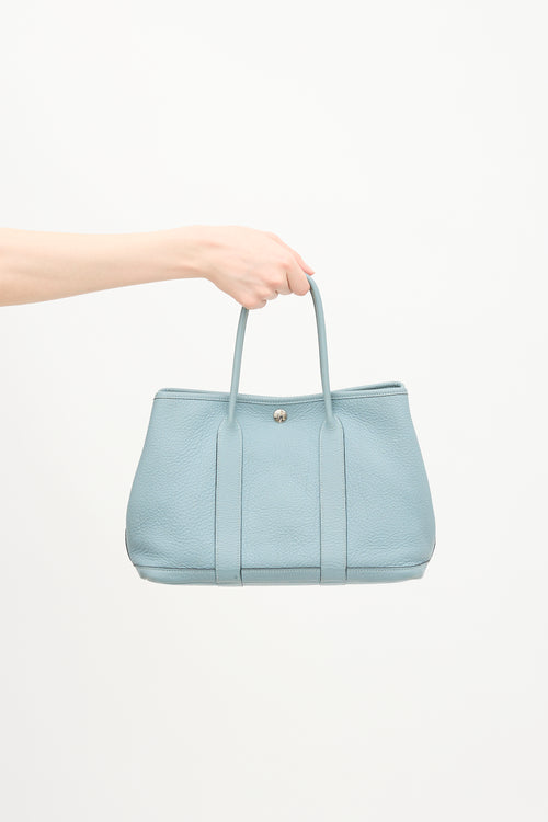 Hermès 2009 Blue Ciel Negonda Garden Party 36 Bag