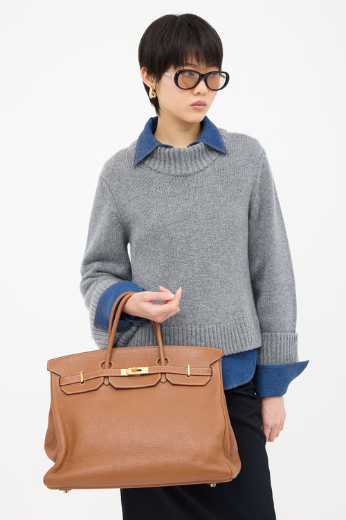 Hermès 2009 Gold Clemence Birkin 40 Bag