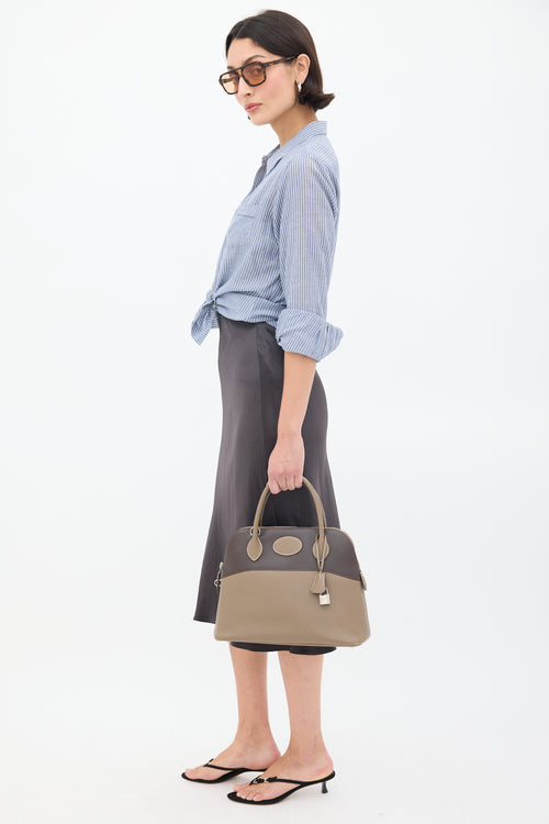 Hermès 2010 Brown Epsom Leather Bolide 30 Bag