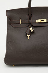 Hermès 2010 Chocolat Epsom Birkin 40 Bag