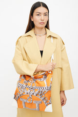 Hermès 2011 Orange Silky City Printed Bag